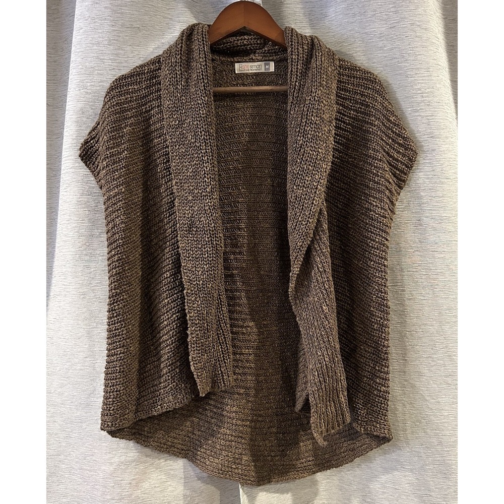 Fisherman‎ Out Of Ireland Sleeveless Cardigan Sweater Womens Medium